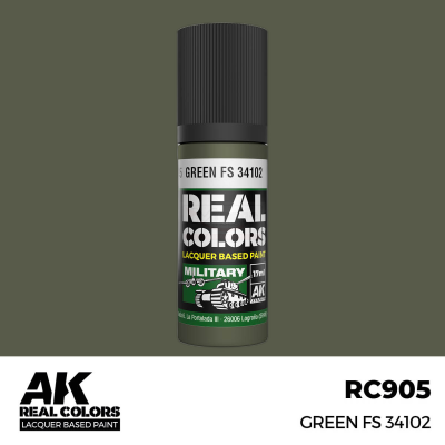 AK RC905 REAL COLORS Green FS 34102 17ml (lacquer paint)