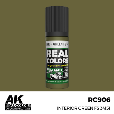 AK RC906 REAL COLORS Interior Green FS 34151 17ml (lacquer paint)