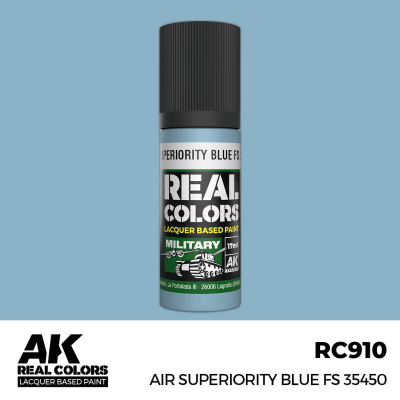 AK RC910 REAL COLORS Air Superiority Blue FS 35450 17ml (lacquer paint)