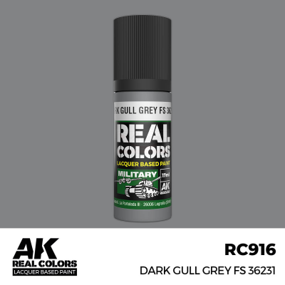 AK RC916 REAL COLORS Dark Gull Grey FS 36231 17ml (lacquer paint)