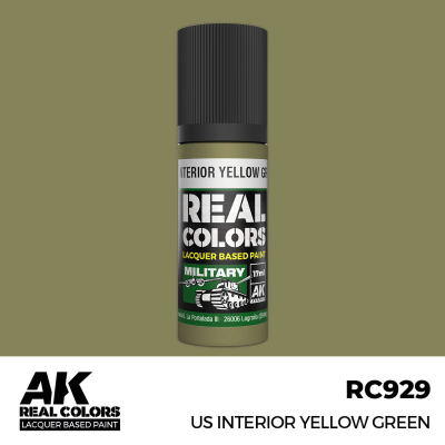 AK RC929 REAL COLORS US Interior Yellow Green 17ml (lacquer paint)