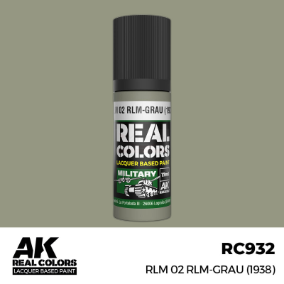 AK RC932 REAL COLORS RLM02 RLM-GRAU (1938) 17ml (lacquer paint)