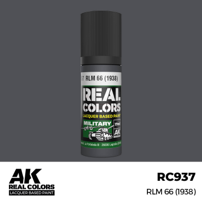 AK RC937 REAL COLORS RLM66 (1938) Grey 17ml (lacquer paint)