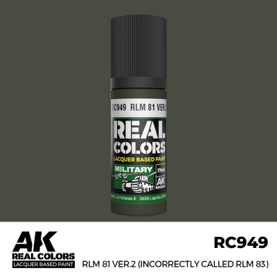 AK RC949 REAL COLORS RLM81 Ver.2 (Dark Green) (incorrectly called RLM 83) 17ml (lacquer paint)