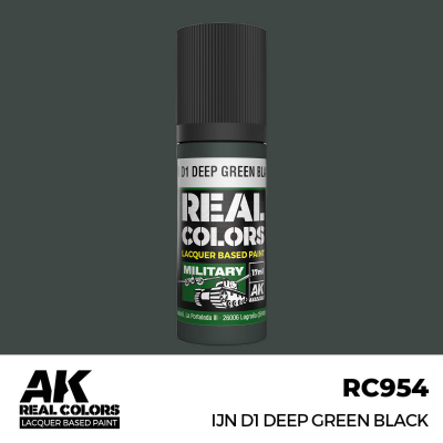 AK RC954 REAL COLORS IJN D1 Deep Green Black 17ml (lacquer paint)