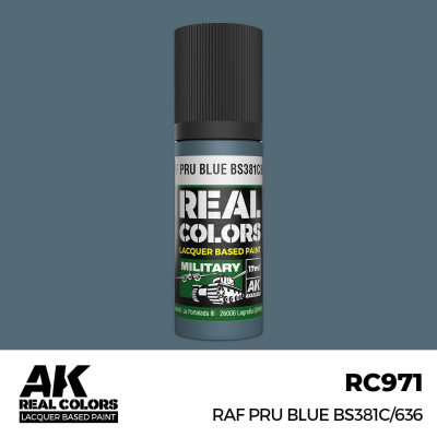 AK RC971 REAL COLORS RAF PRU Blue BS381C/636 17ml (lacquer paint)