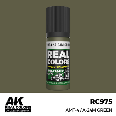 AK RC975 REAL COLORS AMT-4 / A-24M Green 17ml (lacquer paint)