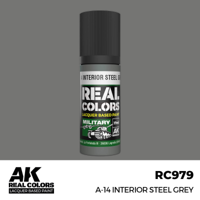 AK RC979 REAL COLORS A-14 Interior Steel Grey 17ml (lacquer paint)