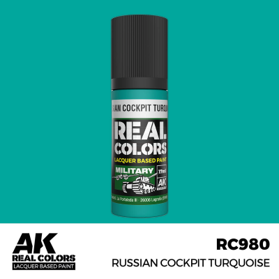 AK RC980 REAL COLORS Russian Cockpit Torquoise 17ml (lacquer paint)