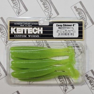 KEITECH EASY SHINER 4"(10cm) #026S Clear Chartreuse Glow (op. 7szt) 