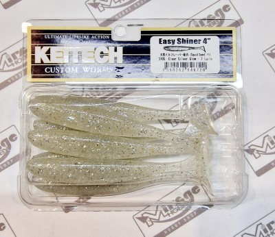 KEITECH EASY SHINER 4"(10cm) #370S Clear Silver Glow (op. 7szt) 