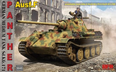 RYE FIELD MODEL RM5045 1:35 Panther Ausf.F w/workable track links & Kw.K 42 L/70 & Kw.K 42 L/100 
