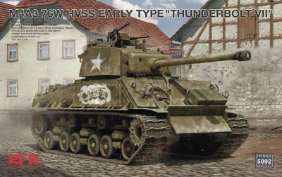 RYE FIELD MODEL RM5092 1:35 M4A3 76W Sherman HVSS Early Type 'Thunderbolt VII'