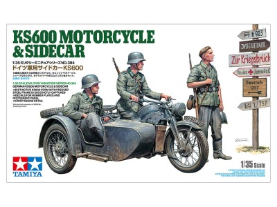 TAMIYA 35384 1:35 GERMAN KS600 MOTORCYCLE & SIDECAR