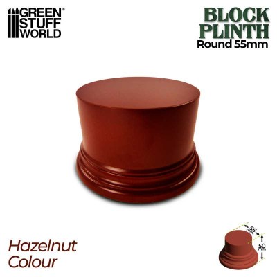 GSW 4956 Round Block Plinth 5.5 cm - Hazelnut Brown (podstawka)