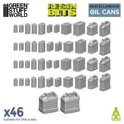 GSW 2363 3D printed set - Oil Cans (SET 46pcs) (puszki z olejem)