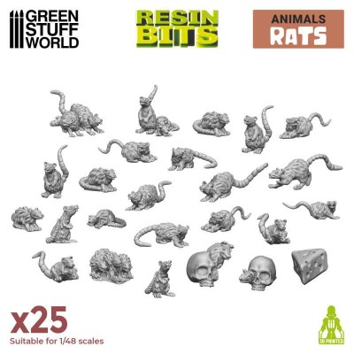 GSW 3508 3D printed set - Small Rats (SET 25pcs) (małe szczury)