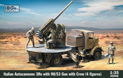 IBG 35066 1:35 Italian Autocannone 3Ro with 90/53 Gun and Crew (4 figures)