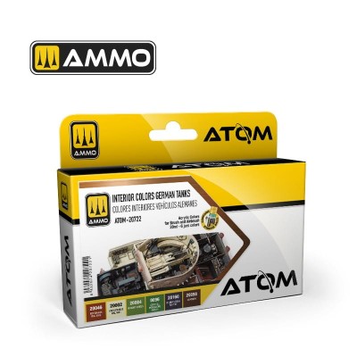 AMMO 20722 ATOM Interior colors German Tanks Set [PAINT SET]