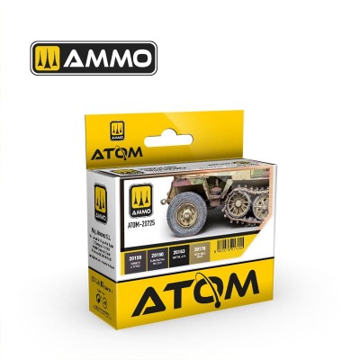 AMMO 20725 ATOM Rubber and Tires colors Set [PAINT SET]