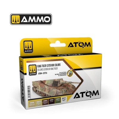 AMMO 20726 ATOM KING TIGER Exterior colors Set [PAINT SET]