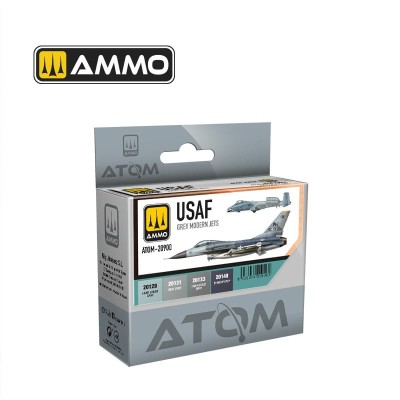 AMMO 20900 ATOM USAF Grey Modern Jets Colors Set [PAINT SET]