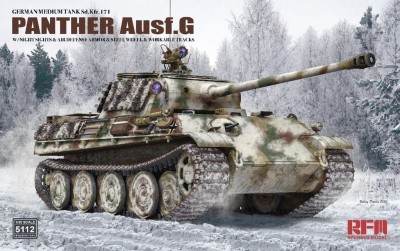 RYE FIELD MODEL RM5112 1:35 Sd.Kfz.171 Panther Ausf.G with night sights & Air defence armor & Steel wheel