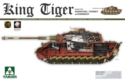 TAKOM 2045 1:35 King Tiger Sd.Kfz.182 Henschel Turret w/ Zimmerit - full interior