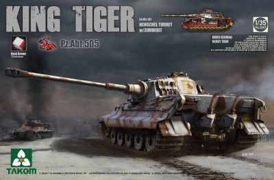 TAKOM 2047 1:35 King Tiger Pz.Abt.505 Sd.Kfz.182 Henschel Turret w/ Zimmerit - full interior 