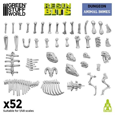 GSW 12242 3D printed - Animal Bones (SET 52pcs) (kości zwierząt)