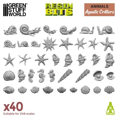 GSW 12300 3D printed - Aquatic Critters (SET 40pcs) (Stworzenia wodne)