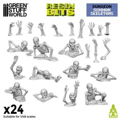 GSW 12870 3D printed - Summon Skeletons (SET 24pcs) (szkielety)