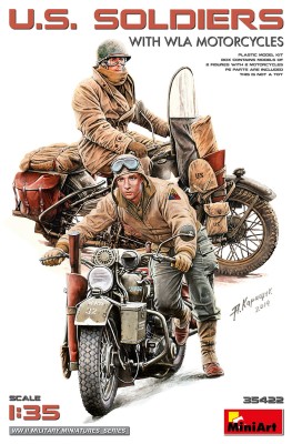 MINIART 35422 1:35 U.S. Soldiers With WLA Motorcycles