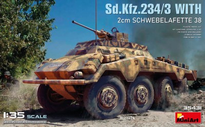 MINIART 35431 1:35 Sd.Kfz.234/3 with 2cm Schwebelafette 38