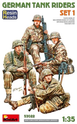 MINIART 53022 1:35 German Tank Riders Set 1 - Resin Heads