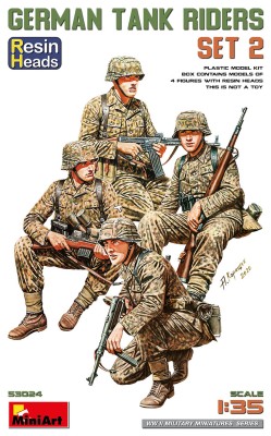 MINIART 53024 1:35 German Tank Riders Set 2 Resin Heads