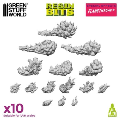 GSW 12363 3D printed - Flamethrower Effect (SET 10pcs) (Efekt miotacza ognia)