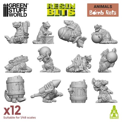 GSW 3510 3D printed - Bomb Rats (SET 12pcs) (Szczury bombowe)