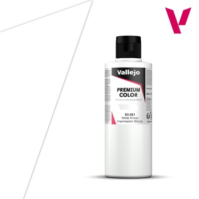 VALLEJO PREMIUM COLOR 63061 PRIMER WHITE 200ml (DUŻY)