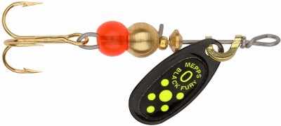 BŁYSTKA MEPPS BLACK FURY czarny / seledynowe kropki nr0 (2g) 