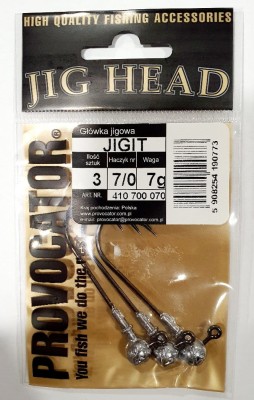 GŁÓWKA JIGOWA PROVOCATOR hak nr 7/0 waga  7g opak. 3szt