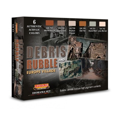 LIFECOLOR CS31 Debris & Rubble Set [PAINT SET]