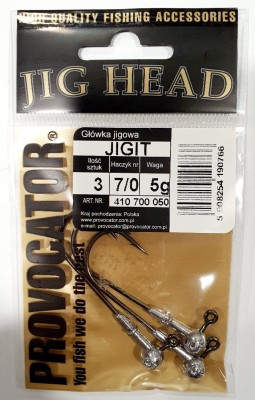 GŁÓWKA JIGOWA PROVOCATOR hak nr 7/0 waga  5g opak. 3szt