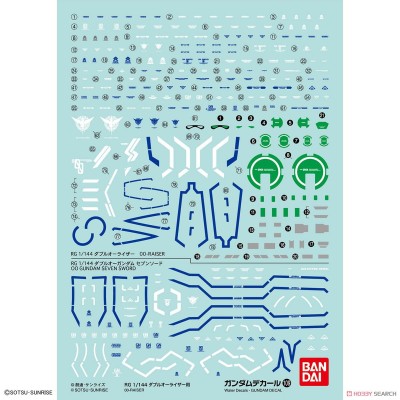 GUNDAM DECAL 109 (RG) for GN-0000+GNR-010 00 Raiser
