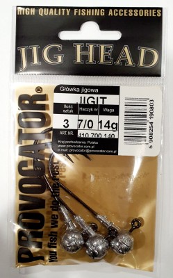 GŁÓWKA JIGOWA PROVOCATOR hak nr 7/0 waga 14g opak. 3szt