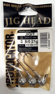 GŁÓWKA JIGOWA PROVOCATOR hak nr 5/0 waga 21g opak. 3szt