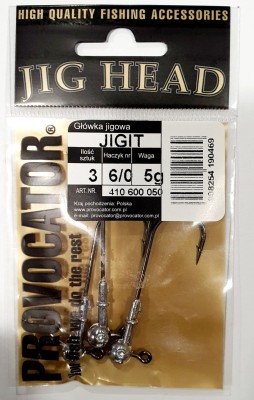 GŁÓWKA JIGOWA PROVOCATOR hak nr 6/0 waga  5g opak. 3szt