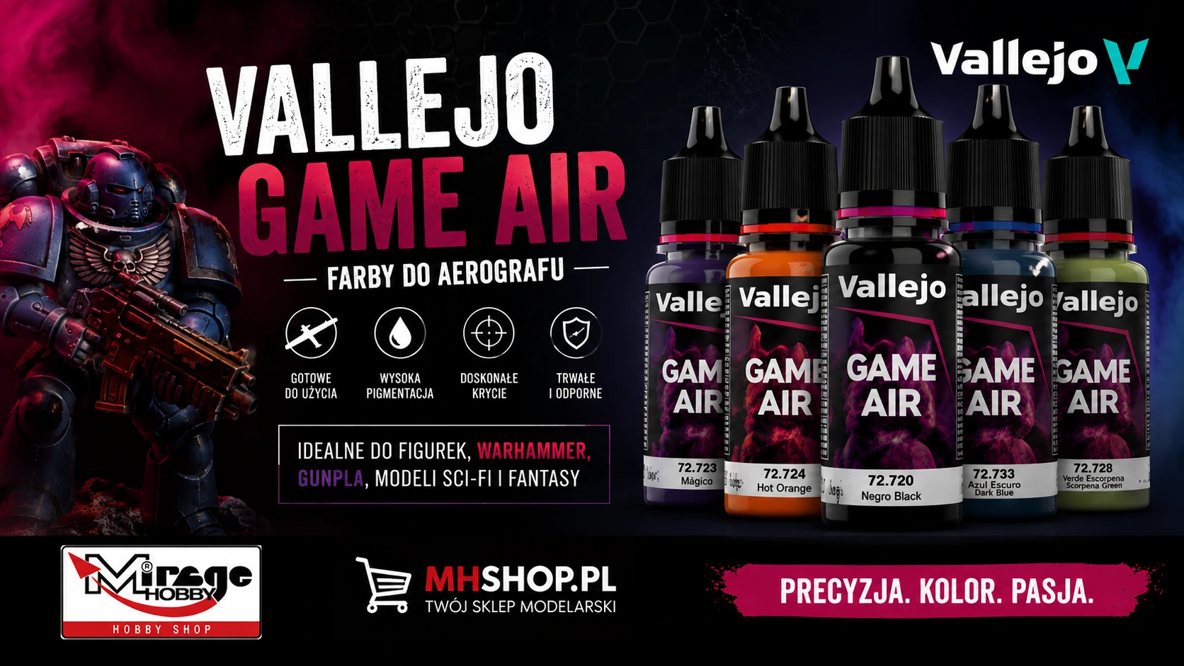 Vallejo Game Air – farby do aerografu Warhammer i Gunpla