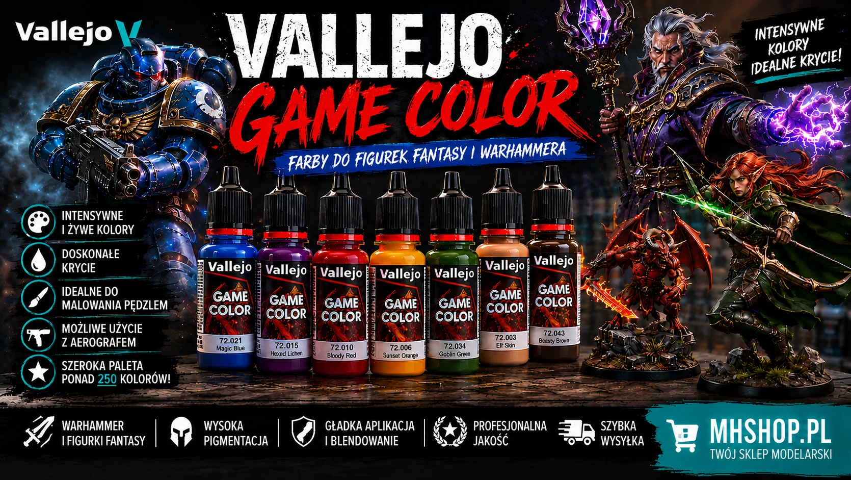 Vallejo Game Color – farby do figurek fantasy i Warhammera
