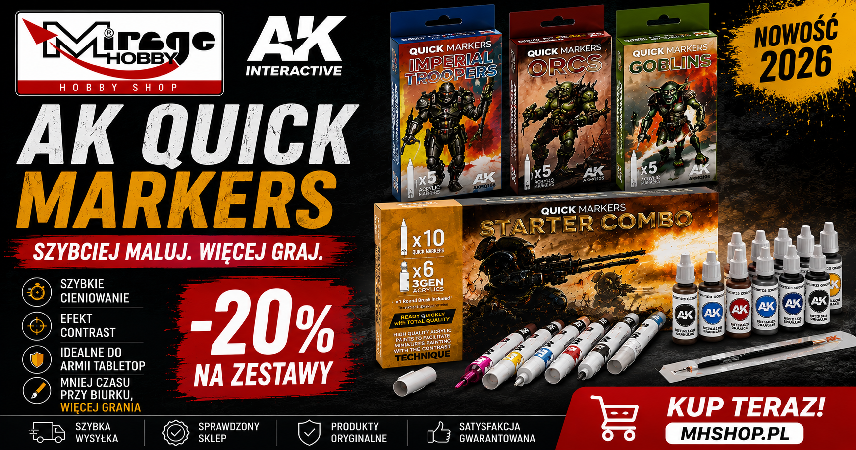 AK Quick Markers Promo zestawy